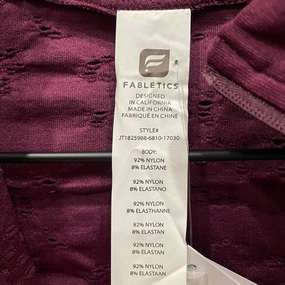 NWT Fabletics Luciana Seamless Purple Zip Up Jacket - Size: Small - Picture 4 of 8